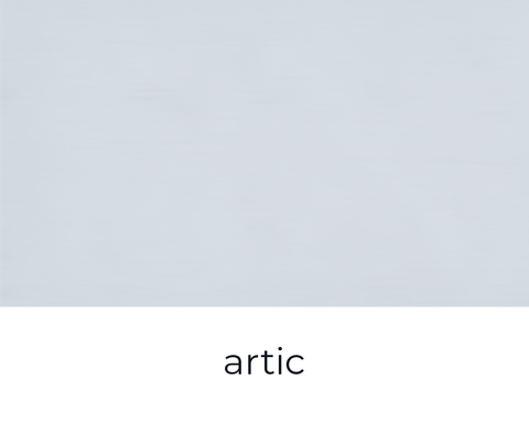Kreidefarbe von Paint of Walinoon in einem Farbpatch, zeigt das Artic Farbdesign für Möbel in natürlichem Stil