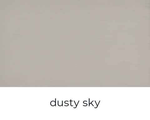 Kreidefarbe Dusty Sky von Paint of Walinoon, dekorative Wandfarbe in hellem, pastellblau, wettergegerbtem Look