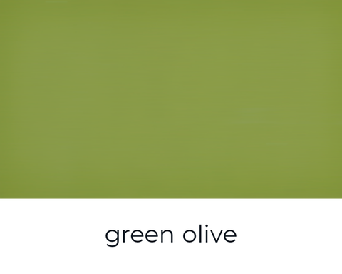 Grüne Olive Kreidefarbe von Paint of Walinoon, hochwertige Möbelfarbe für kreative Oberflächen.