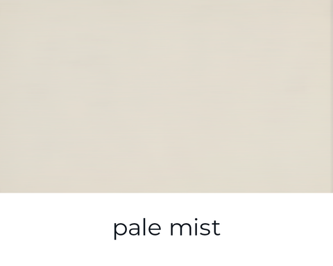 Helles Mist Kreidefarbe von Walinoon, Paint of Walinoon, auf einer Holzoberfläche sichtbar, zum Streichen und Dekorieren.