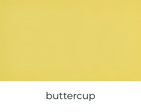 Kreidefarbe Buttercup von Paint of Walinoon, Nahaufnahme der farbigen Wand- oder Möbeloberfläche in heller Gelbnuance