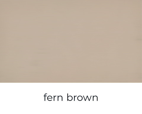 Kreidefarbe Fern Brown von Paint of Walinoon, Nahaufnahme der braunen Möbelfarbe auf Leinwand.