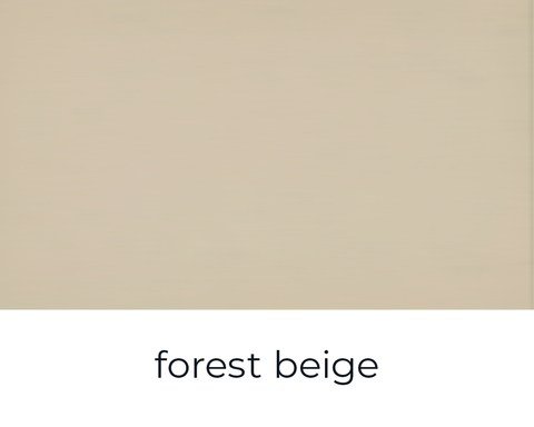Kreidefarbe Forest Beige von Paint of Walinoon, 1 Liter, zeigt eine beige, matte Wandfarbe in einer stilvollen Ecke.