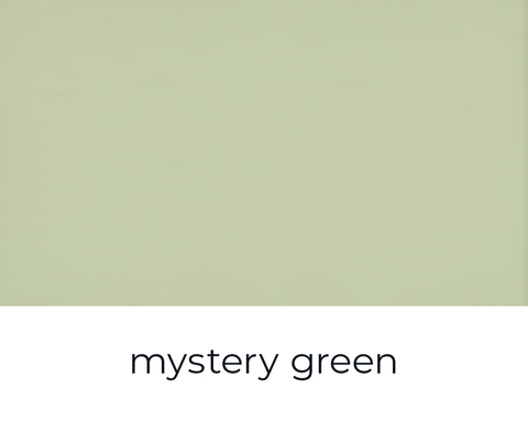 Kreidefarbe Mystery Green von Paint of Walinoon, grüne Wandfarbe mit cremiger Textur und edler Oberfläche.