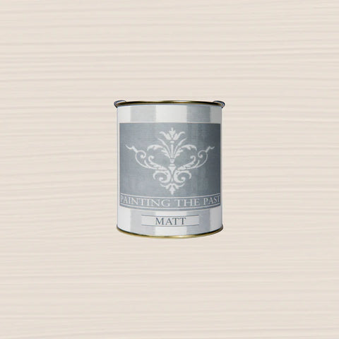 Matte French Linen Kreidefarbe von Painting The Past, zeigt die cremige Textur und die helle, elegante Farbnuance.