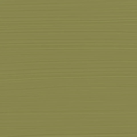 Grüne Matcha-Kreidefarbe von Painting The Past, cremige Konsistenz, ideal für Wand- und Möbelgestaltung, in einem Eimer.
