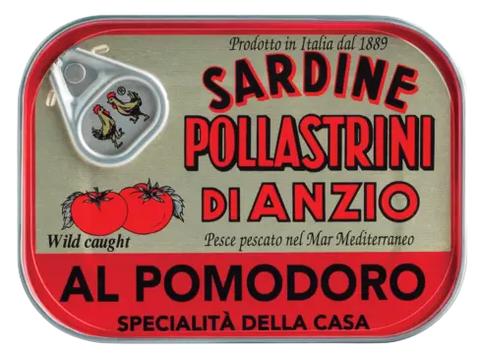 Pollastrini Sardine al pomodoro 100g - Weingärtners Genusshandwerk