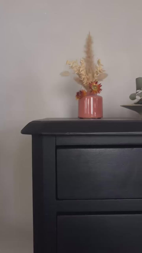 Dänische Kommode | Kreidefarbe Soft Black (schwarz)