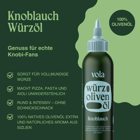 vola Würz Olivenöl Knoblauch 150ml - Weingärtners Genusshandwerk