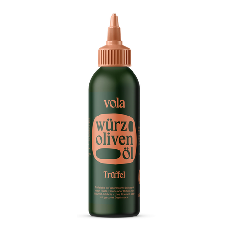 Vola Würz Olivenöl mit Trüffel, 150ml, Flasche, aromatisches Speiseöl mit Trüffelaroma, ideal für Salate und Gerichte