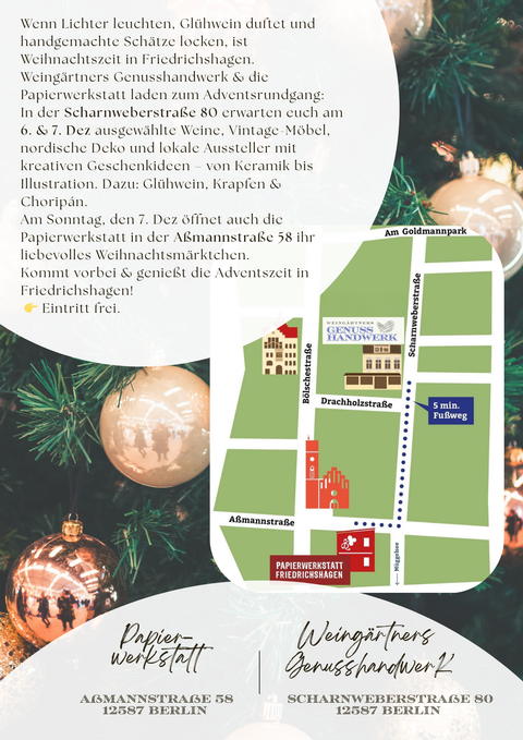 Weihnachtsmarkt am 2. Advent – Genuss, Kunst & Gemeinschaft am 6. Und 7. Dezember 2025