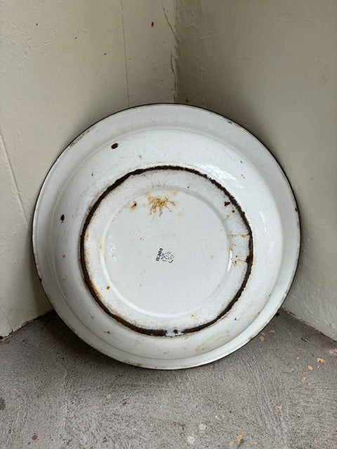 Alte große Emaille Schale (18x61) - Weingärtners Genusshandwerk