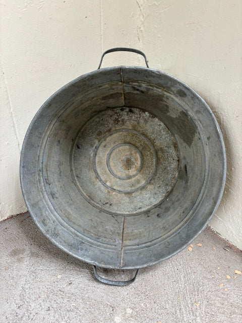 Alte runde Zinkwanne (52x27cm) - Weingärtners Genusshandwerk
