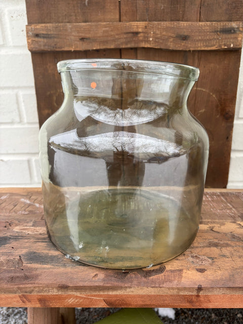 Mundgeblasene Glasvase transparent – dekorative glatte Vintage Vase - Weingärtners Genusshandwerk