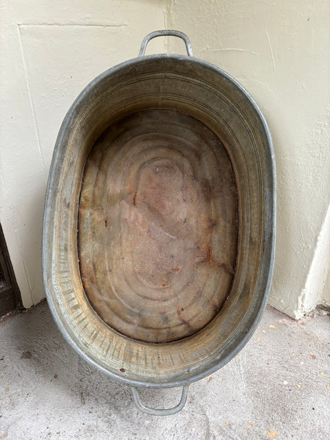 Ovale alte Zinkwanne (85x50x29cm) - Weingärtners Genusshandwerk