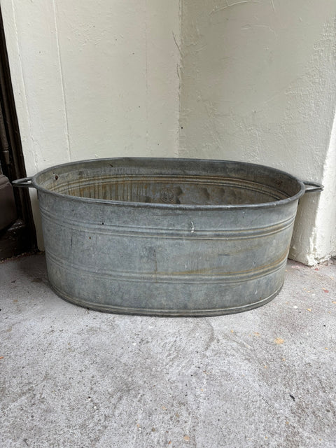 Ovale alte Zinkwanne (85x50x29cm) - Weingärtners Genusshandwerk