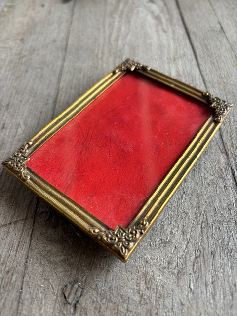 Vintage Bilderrahmen aus Dänemark (rot) (10 cm x 7,5 cm) - Weingärtners Genusshandwerk