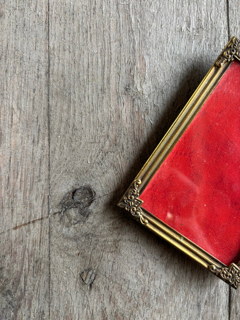 Vintage Bilderrahmen aus Dänemark (rot) (10 cm x 7,5 cm) - Weingärtners Genusshandwerk