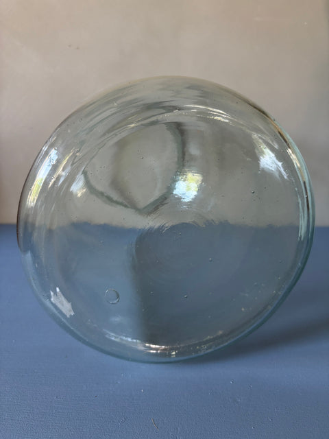 Vintage Glas Vase glatt hoch - Weingärtners Genusshandwerk