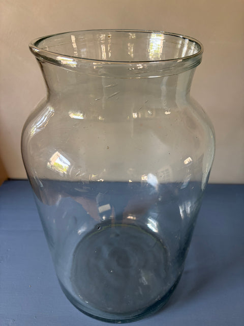 Vintage Glas Vase glatt hoch - Weingärtners Genusshandwerk