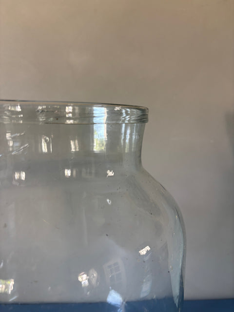 Vintage Glas Vase glatt hoch - Weingärtners Genusshandwerk