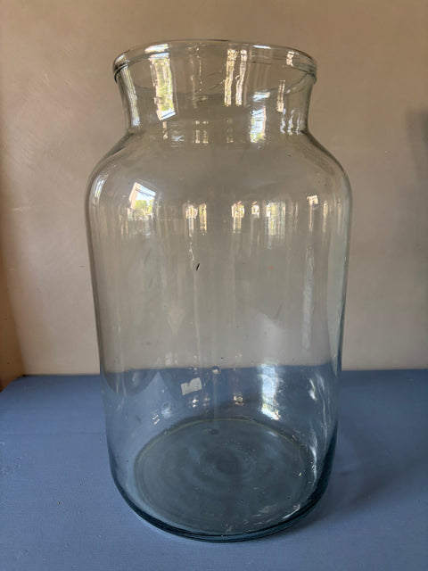 Vintage Glas Vase glatt hoch - Weingärtners Genusshandwerk