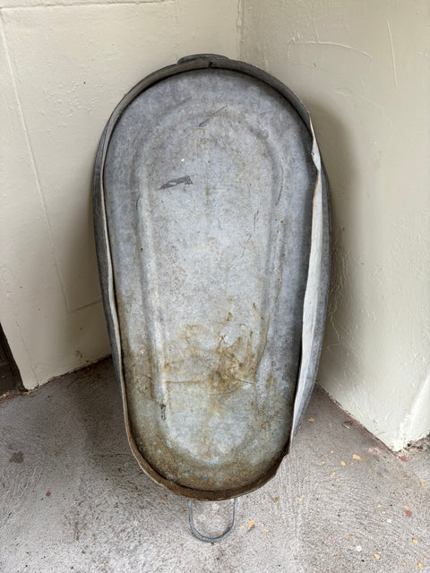 Vintage Zink Babywanne (83x45x24cm) - Weingärtners Genusshandwerk