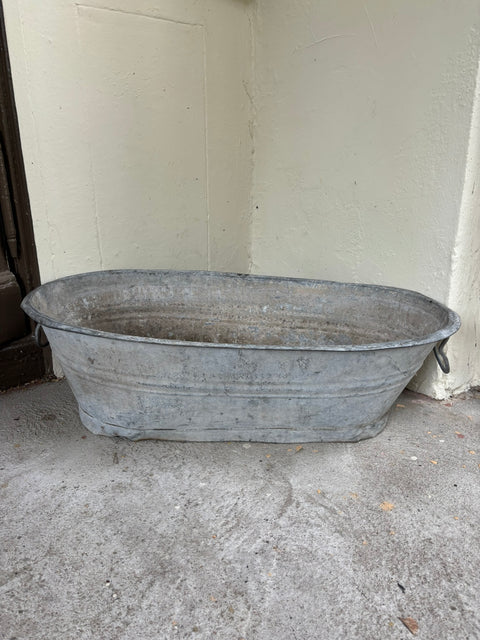Vintage Zink Babywanne (83x45x24cm) - Weingärtners Genusshandwerk