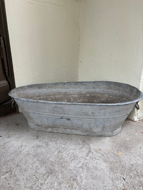 Vintage Zink Babywanne (83x45x24cm) - Weingärtners Genusshandwerk