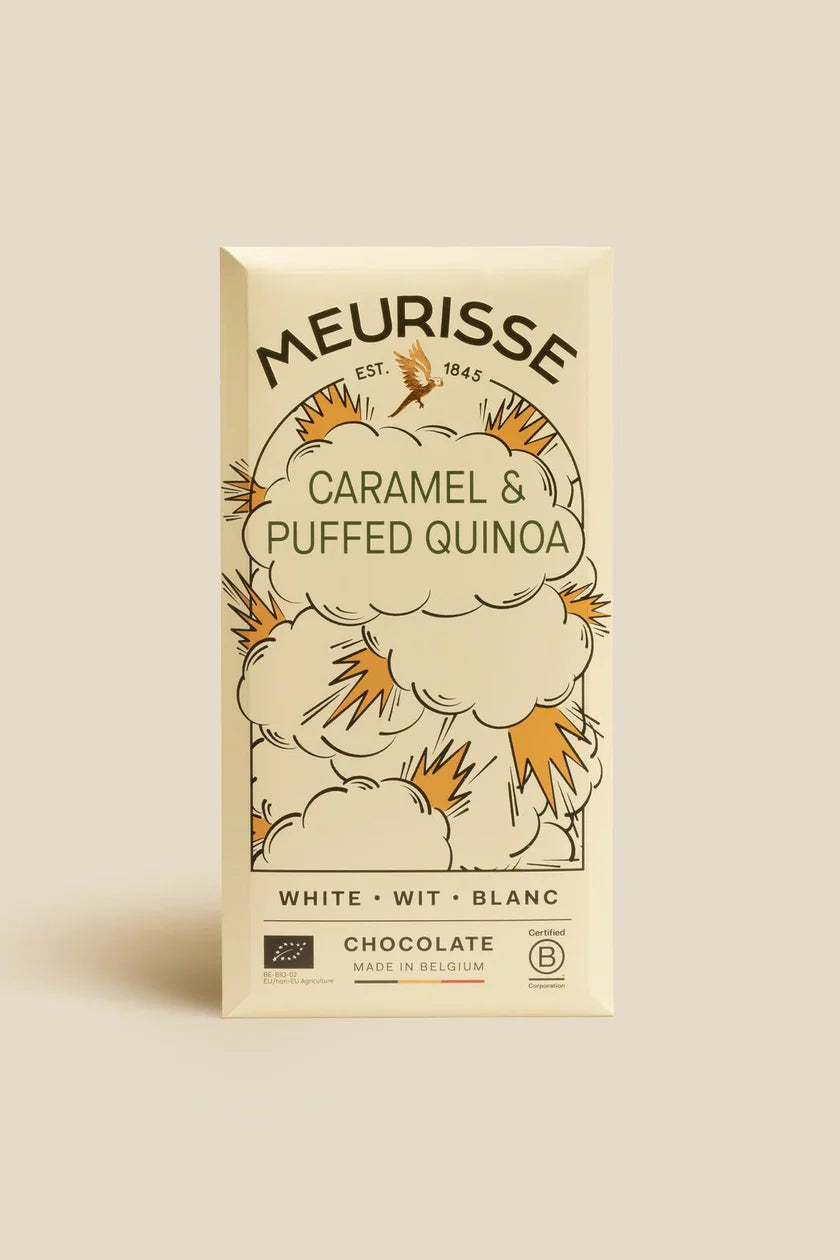 Meurisse Weiße Schokolade mit Quinoa und Karamell